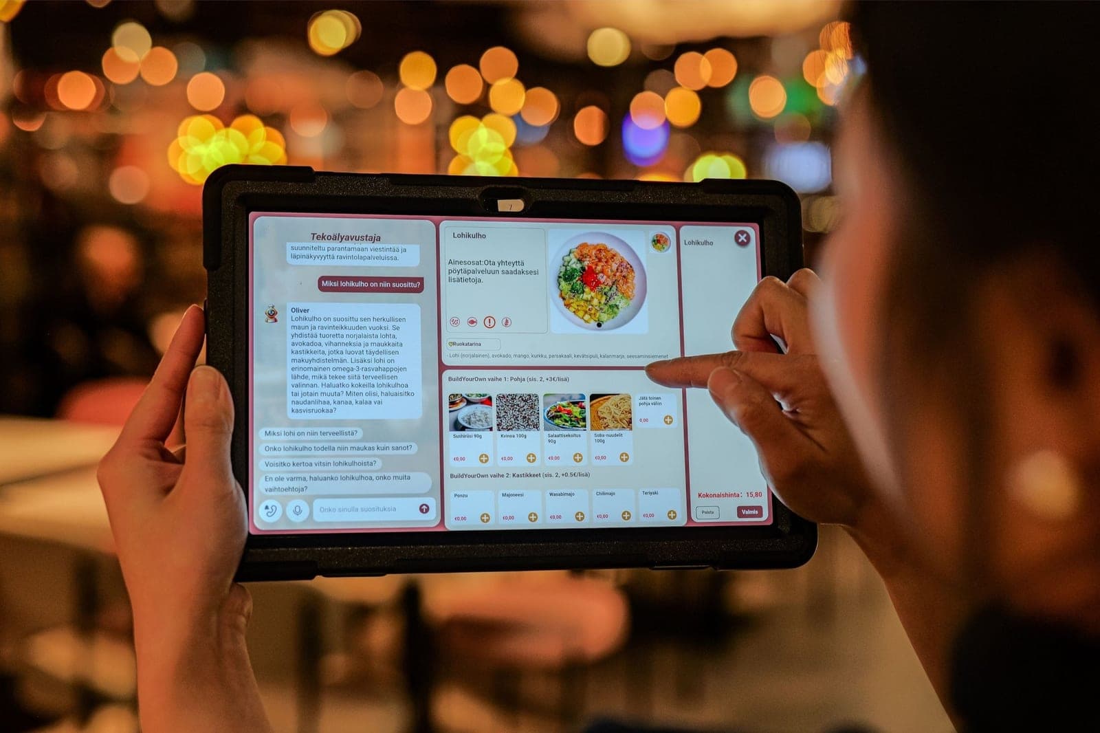 Restaurant tablet interface